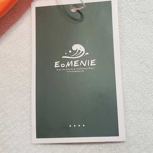 Eomenie Bright Orange Ribbed Tankini With Tummy Control. NWT Sz L - Picture 2 of 9